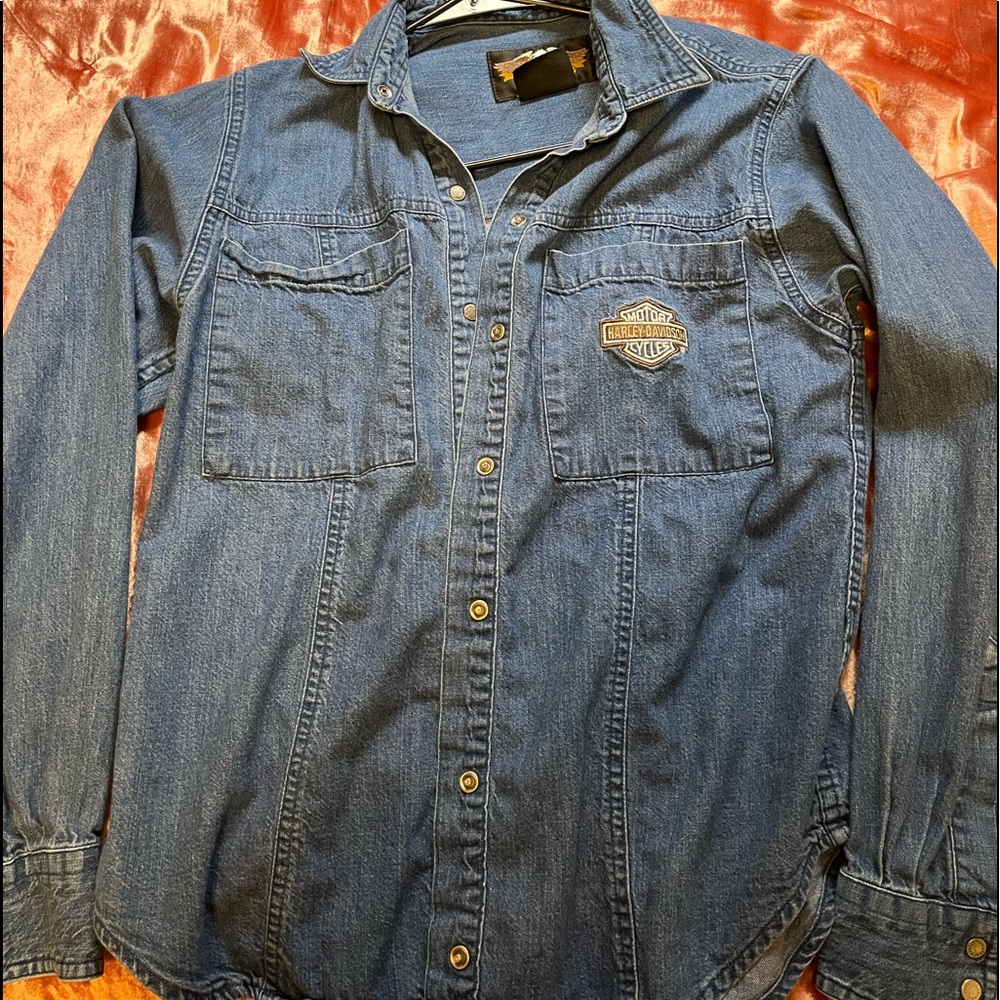 🌀 Harley Davidson Denim Jacket 🌀